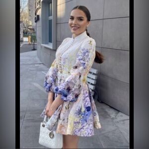 Zimmermann Rhythmic Buttoned Mini Dress
